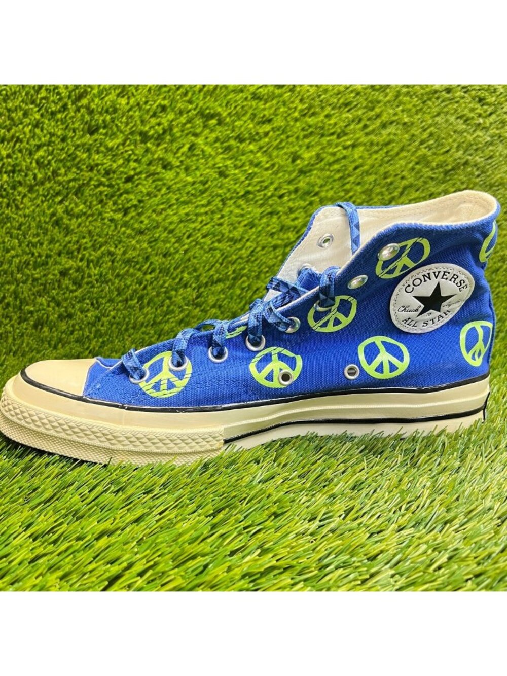 Converse Chuck 70 High Mens Size 8.5 Blue Green Athletic Skate‎ Shoes Sneakers - Picture 2 of 10